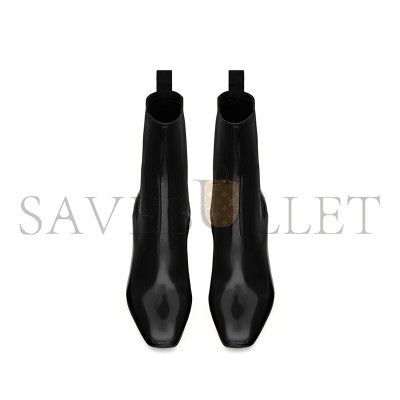 YSL BETTY CHELSEA BOOTS IN GLAZED LEATHER 818275AAEHG1000
